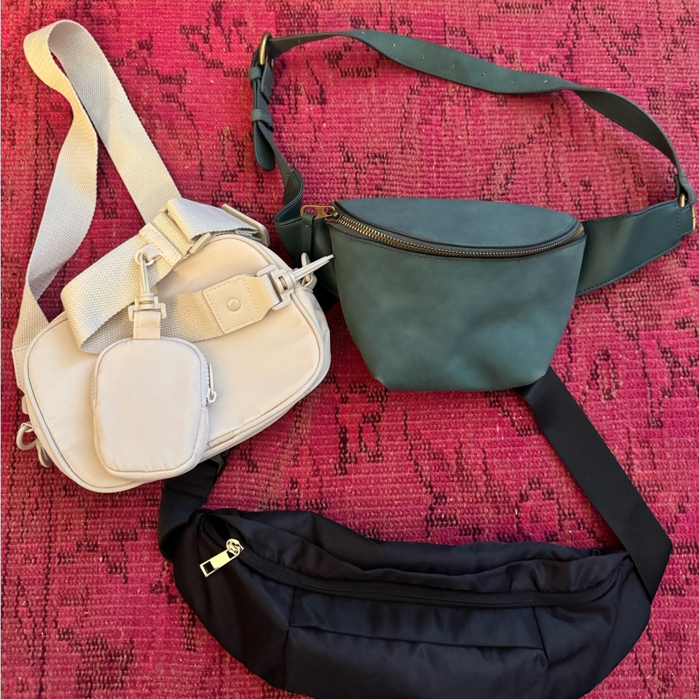 Target Crossbody Bag Trio - Cream, Green, and Black